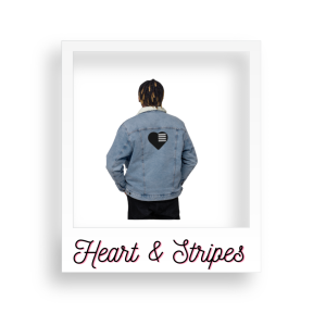 Heart & Stripes Classic Denim Jacket