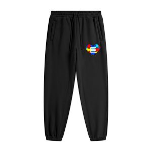Heart N Stripes Autism Awareness Sweatpants – Puzzle Heart Joggers