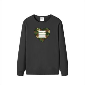 Heart N Stripes Camo & White Sweatshirt – Premium Crewneck
