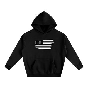 Heart N Stripes Falling Flag Hoodie – Veteran Support Streetwear Hoodie