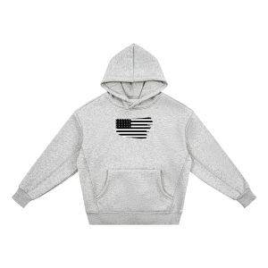 Kids’ Heart & Stripes Fallen Flag Hoodie – Veteran Support Streetwear Hoodie